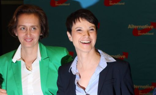 Storch, Petry Die rechtspopulistische deutsche Partei „Alternative für Deutschland“ (AfD) gewinnt bei den Landtagswahlen in Baden-Württemberg 15,1 Prozent, in Berlin 14,2 Prozent, in Mecklenburg-Vorpommern 20,8 Prozent, in Rheinland-Pfalz 12,6 Prozent und in Sachsen-Anhalt 24,3 Prozent. Angeführt wird die Partei von Frauke Petry (rechts) und Beatrix von Storch.