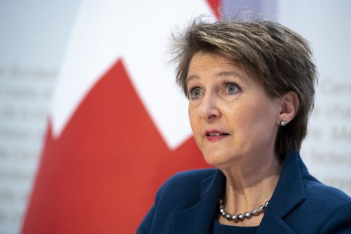 Simonetta Sommargua Bundespräsidentin Simonetta Sommaruga am Montagnachmittag (Foto: Keystone/Anthony Anex)