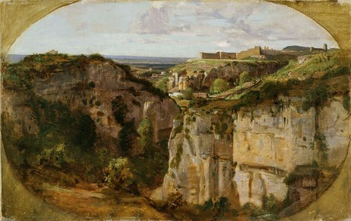 Menn Abb 3 Barthélemy Menn: Blick auf Volterra, 1838, Öl auf Leinwand, doubliert, Musées d’art et d’histoire, Genf; Foto: Bettina Jacot-Descombes