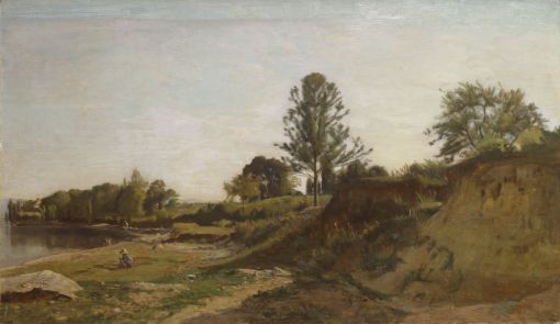 Menn Abb 4 Barthélemy Menn: Ufer bei Bellerive, um 1860, Öl auf Leinwand, Museum zu Allerheiligen Schaffhausen (Geschenk der Stadt Genf 1945 zur Erinnerung an die Opfer der Bombardierung Schaffhausens vom 1. April 1944)