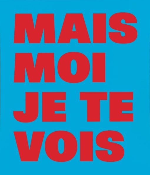 De la cécité; n° 7: MAIS MOI JE TE VOIS, 1994-1999/2000, Lack und Siebdruck auf Aluminium, 66,5 x 56,5 cm, Sammlung Pictet, © Galerie Mai 36, Zürich