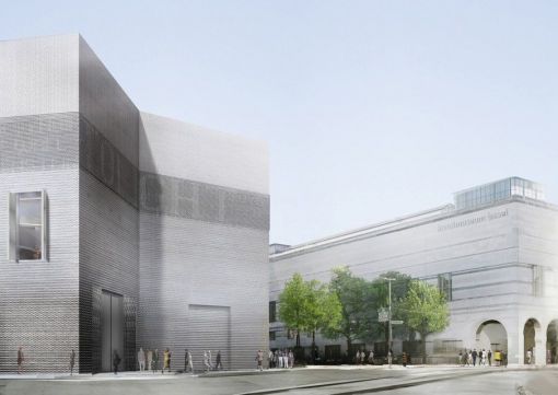 Basel, Kunstmuseum Modellaufnahme des Erweiterungsbaus gegenüber dem alten Hauptbau des Kunstmuseums Basel. Foto: © Christ & Gantenbein.