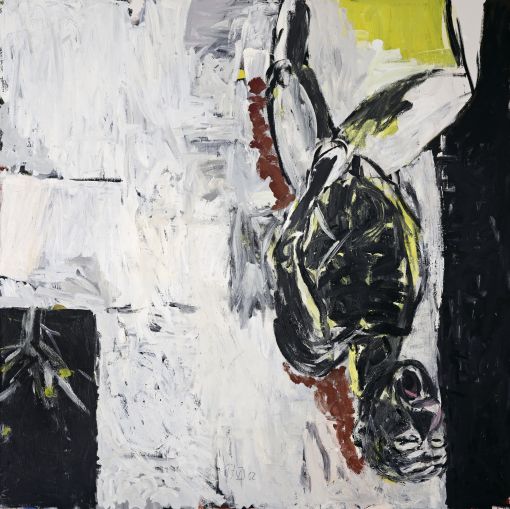Baselitz_Weg vom Fenster Georg Baselitz: Weg vom Fenster, 1982, Öl auf Leinwand, 250 x 250 cm, Fondation Beyeler, Riehen/Basel, Sammlung Beyeler, © Georg Baselitz, 2018