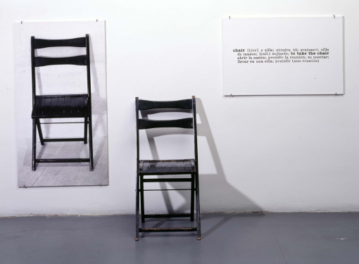 One and three chairs Joseph Kosuth: One and Three Chairs