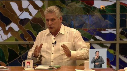 Diaz-Canel Präsident Diaz-Canel bei einer Fernsehansprache