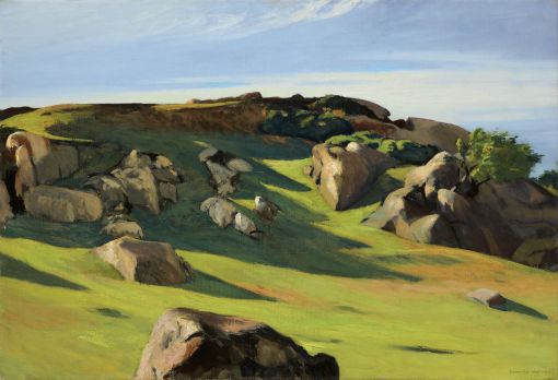 Edward Hopper: Cape Ann Granite Edward Hopper: Cape Ann Granite. Öl auf Leinwand. 1928. 73,5 x 102,3 cm. Das Bild befindet sich als Leihgabe in der Fondation Beyeler und befand sich lange Zeit in der Rockefeller-Sammlung.