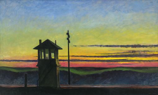 Edward Hopper, Railroad Sunset Edward Hopper: Railroad Sunset. Öl auf Leinwand. 1929. 74,5 x 122,2 cm. Whitney Museum of American Art. New York.
