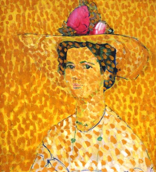 „Bildnis Anna Amiet in Gelb mit blumengeschmücktem Hut“ von Cuno Amiet. (Bild : Jeanine Pfenninger)