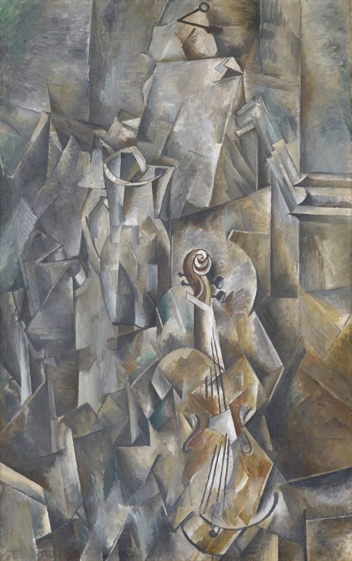 Georges Braque: Krug und Violine Georges Braque: Krug und Violine. 1909/1910. Kunstmuseum Basel, Schenkung Raoul La Roche. Bild: Julian Salinas
