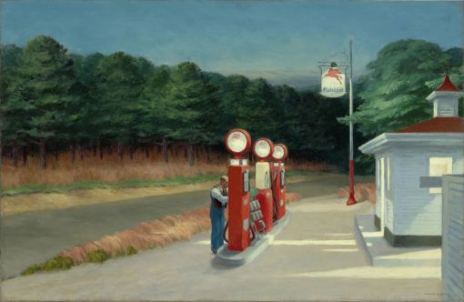 Edward Hopper, Gas Edward Hopper: Gas. 66,7 x 102.2 cm. 1940. Museum of Modern Art, New York.