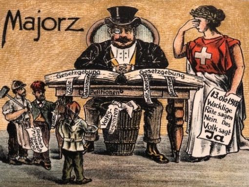 Abstimmungsplakat Abstimmungsplakat: Majorz? (Bild: Landesmuseum)
