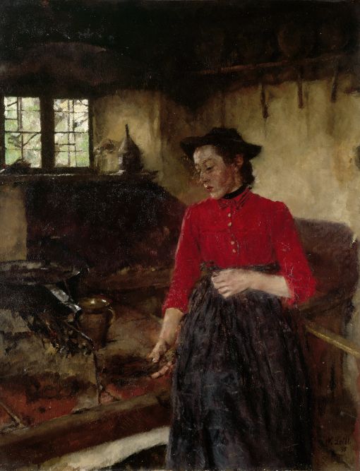 Mädchen am Herd Wilhelm Leibl: Mädchen am Herd. 1895. Wallraf-Richartz-Museum & Fondation Corbaud. Köln.