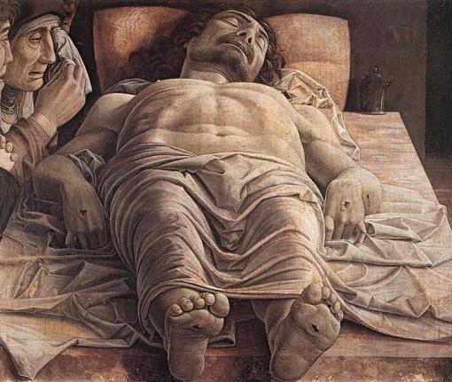 Mantegna Andrea Mantegna (1431-1506): Beweinung Christi (um 1478), Pinacoteca di Brera, Mailand