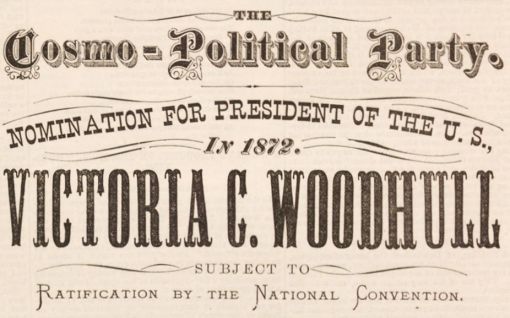 Victoria Woodhull, Ankündigung der Kandidatur 22. April 1871: Ankündigung der Präsidentschaftskandidatur