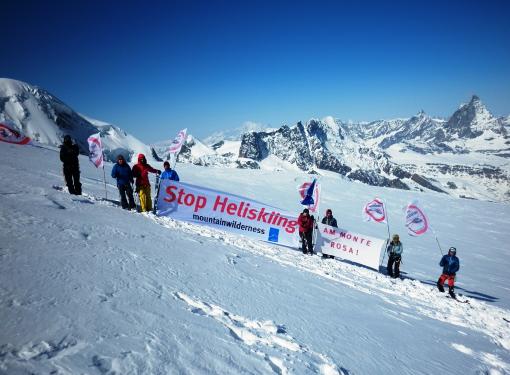 Monte Rosa Demonstration in dünner Luft