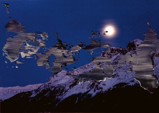 Gerhard Richter: Piz Surlej Gerhard Richter: Piz Surlej, Piz Corvatsch, 1992, Öl auf Fotografie, 8,9 × 12,6 cm; Sammlung Peter und Elisabeth Bloch; Foto: Christoph Schelbert, Olten