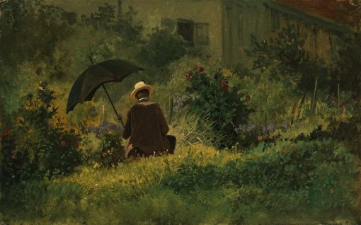 Der Maler im Garten, um 1860 Der Maler im Garten, um 1860, Öl auf Karton, 21.5 x 34 cm, Kunst Museum Winterthur, Stiftung Oskar Reinhart