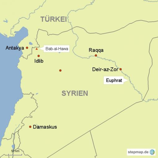 Syrien (Karte: Journal21.ch/stepmap.de)