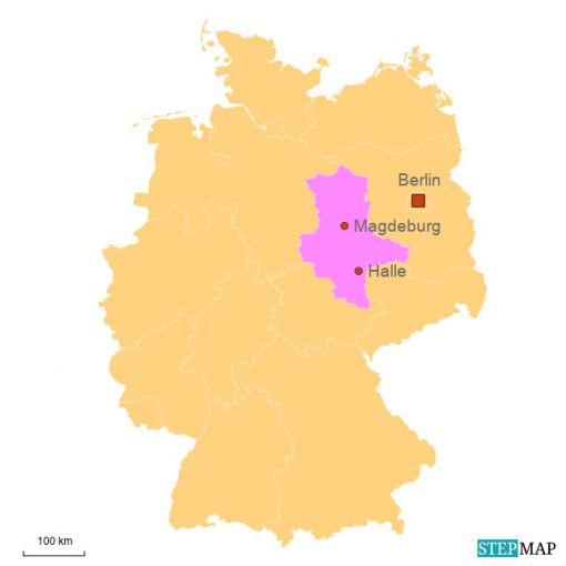 Sachsen-Anhalt Sachsen-Anhalt (Grafik: J21/stepmap.de)