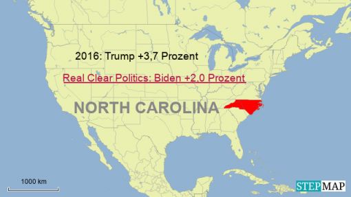 North Carolina North Carolina, 15 Wahlleute