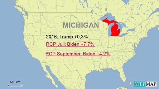 Michigan Michigan: 16 Wahlleute