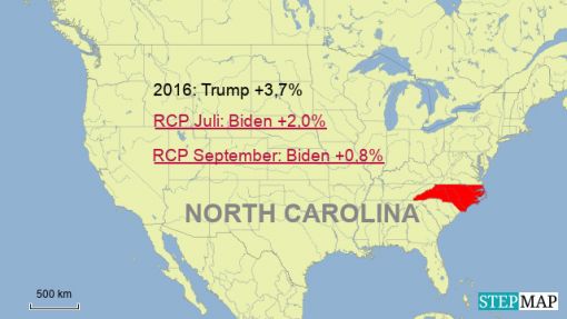 North Carolina North Carolina: 15 Wahlleute