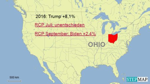 Ohio Ohio: 18 Wahlleute