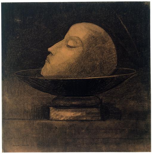 Martyr ou Tête Foto: „Martyr ou Tête de martyr sur une coupe ou Saint Jean“ 1877. Kohlezeichnung.
© coll. Kröller-Müller Museum, Otterlo