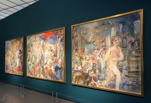 OK Thermopylen Saalansicht Oskar Kokoschka: Thermopylen-Triptychon, Saalansicht, Foto: Journal 21