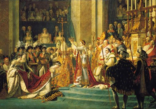 Napoleon 2. Dezember 1804: In der Pariser Kathedrale Notre Dame krönt sich Napoleon Bonaparte in Anwesenheit von Papst Pius VII. zum „Kaiser der Franzosen“. Anschliessend legt er die Krone auf den Altar und setzt sich einen goldenen Lorbeerkranz auf. Dann krönt er seine Frau Joséphine zur Kaiserin. Die Zeremonie ist in dem weltberühmten Bild von Jacques-Louis David festgehalten.