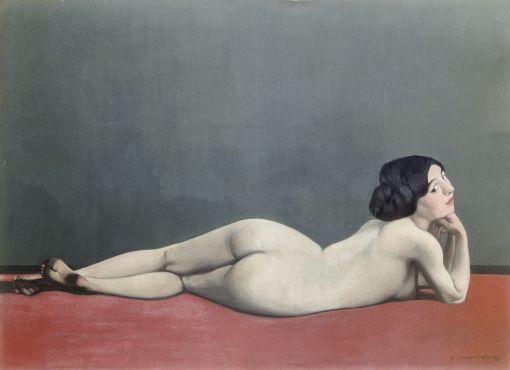 Vallotton: Nu couché Félix Vallotton (1865–1925): Nu couché au tapis rouge, 1909, Petit Palais, Genf
Richard Bühler kaufte von Vallotton 34 Gemälde, zahlreiche Zeichnungen und fast das gesamte druckgraphische Œuvre und konnte damit alle Werkphasen «Vallos», wie dieser im Flora-Kreis hiess, in Top-Qualität dokumentieren. Vallottons Akte stiessen auf vehemente Ablehnung, da sie ästhetisch und sittlich verwerflich seien.