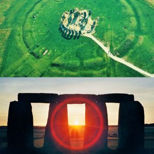 Stonehenge ist Englands (und Europas) berühmtestes Henge-Denkmal. Dessen himmelskundliche Bezüge haben lange die Forschung vordringlich beschäftigt. Jetzt fokussiert diese mehr auf die kultische Landschaft, deren Mittelpunkt Stonehenge war.

Stonehenge auf der Salisbury Plain in der Grafschaft Wiltshire existierte nach neuesten Zeitangaben schon vor 3000 v. Chr. als eine kreisrunde Wall–Graben Anlage. Innerhalb dieses Kreises standen Holzbauten unbekannter Gestalt und Funktion. Kremationsreste im Wall stützten die Deutung der Anlage als einer Kultstätte zur Ahnenverehrung. In den folgenden 1500 Jahren lösten Steinsetzungen die Holzbauten ab. Das Rund mit einem Durchmesser von 110 Meter füllten allmählich fünf hufeisenförmig angeordnete Trilithen: gigantische „Tore“ aus je drei Sandstein-Findlingen, zwei Tragsteinen und einem Deckstein, und wenigstens vier Steinkreise. Die Steine wurden im Laufe von anderthalb Jahrtausenden mehrfach umplatziert, die Kultstätte wandelte sich offenbar im Einklang mit den sich wandelnden Ritualen.

Die Megalithen sind zum einen Teil Sarsen-Sandsteinblöcke aus der näheren Umgebung, aber zum anderen basaltische „Blausteine“, die  nachweislich aus den walisischen Preseli-Bergen kommen – aus einer Entfernung von über 250 Kilometern also. Über die Beschaffung, den Transport und das Aufrichten der bis zu 20 Tonnen schweren Steine wird noch immer gerätselt. Und warum die unglaubliche Plackerei mit „Blausteinen“, wenn doch Sandstein örtlich verfügbar ist? Forscher des Royal College of Art in London haben für diese Frage neuerdings eine überraschende Antwort. Die Blausteine locken ihrer Meinung nach mit besonderen akustischen Eigenschaften. Es sind Klingsteine; wenn angeschlagen, geben sie Laut. In den Blausteinen darf man also vielleicht eine Art Glockenspiel sehen.

Unstrittig ist der sakrale Charakter der Anlage und ihre Ausrichtung auf bedeutsame Punkte am Horizont. Die Öffnung Stonehenges auf den Punkt des Sonnenaufgangs zur Zeit der sommerlichen und winterlichen Sonnenwende und weitere Visuren der Steine auf bestimmte Sonnnen- und Monderscheiungen beglaubigten schon früh das Verständnis des Steinkreisheiligtums als einer Stätte des Sonnenkults. In den 70er und 80er Jahren des vergangenen  Jahrhunderts avancierte Stonehenge zu einer archäoastronomischen Ikone – auch dank Spekulationen, die weit über das Faktisch-Nachprüfbare hinausschossen. Jetzt empfahl sich Stonehenge als ein vorzeitlicher Computer, mit dessen Hilfe Priesterastronomen auf der Salisbury Plain die Jahreszeiten, Mond- und Sonnenfinsternisse exakt voraussagen konnten. In Stonehenge schien zudem nicht nur das verblüffende kalendarische und himmelskundliche Wissen der Zeit verschlüsselt. In dem messtechnischen und geometrischen Gewusst-Wie der Anlage vermuteten Spezialisten sogar pythagoreische Einsichten – tausend Jahre vor Pythagoras. Die Forschung der letzten Jahre buchstabiert eher etwas zurück, verabscheut Spekulationen und konzentriert sich auf das Umland. Das bis 2017 laufende Stonehenge Hidden Landscapes Project kartographiert eine 14 Quadratkilomter grosse Fläche, in deren Mittelpunkt das Sonnenheiligtum steht. Dem Georadar und dem Magnetometer entgeht wenig Unausgegrabenes. Entdeckt wurde bisher ausser Dutzenden von Gräbern ein Mini-Stonehenge, ein zweites, nur 900 Meter entferntes, allerdings völlig eingeebnetes Henge-Denkmal. Zudem hat sich die neuere Stonehenge-Forschung nicht nur räumlich ausgedehnt, auch die Zeitachse des Denkmals hat sie dramatisch gestreckt. Möglicherweise ist es über   10 000 Jahre alt.

Das britische Oberhaus beriet 1989, drei Jahre nach der Aufnahme der Steinkreise von Stonehenge und Avebury in die Liste des Welterbes, über Abwehrmassnahmen gegen die massive Kommerzialisieung durch Schnellimbissbuden, Grossparkplätze, klotzige Hotelbauten und dergleichen mehr. Beredt warnte ein „nobler Lord“ vor den „Stadtfüchsen“ – geriebenen Tourismusunternehmern, die die unbedarften Ortsansässigen über den Tisch ziehen. Mit den „Stadfüchsen“ ist Stonehenge einigermassen fertig geworden. Aber mit den Massen, die zur Mittsommerzeit über es hereinbrechen, mussste es leben lernen. Gegen die weiträumigen Absperrungen, mit denen die Polizei eine Zeit lang den Ansturm am 21. Juni zu kanalisieren suchte, zog allerdings der Orden der Druiden vor Gericht und war erfolgreich. Das alte Besucherzentrum wurde jüngst in grösserer Entfernung neu gebaut, Pendelbusse verbinden von dort mit der Kultstätte, archäologisch missliche Zufahrtstrassen wurden neu trassiert und umgelegt. Die englische Heimatschutz-Organisation tut das Menschenmögliche, um das vorzeitliche Erbe ohne grössere Kollateralschäden durch die Neuzeit zu bringen.

Das untere Bild zeigt den Sonnenaufgang am 20. Juni 1960, 5.O2 h. Der Lamellenverschluss des Fotoapparats hat den Sonnenkreis ins Bild gezaubert. Ich war ganz allein zwischen und mit den grossen Steinen. Am Folgetag, der eigentlichen Sommersonnenwende, wäre ernsthafte fotografische Arbeit unmöglich gewesen. Schon damals lockte der 21. Juni Hunderte an, die den Sonnenaufgang über dem Heelstone miterleben wollten. Später wurden aus den Hunderten Tausende. Schliesslich Zehntausende. Und Stonehenge am 21. Juni wurde immer punkiger und lärmiger. Und absurder. Unter den 36 000 Pilgern und „Pilgern“ – Druiden, Esoteriker, Schaulustige, assortierte Krakeeler und Krawallanten – feierten letztes Jahr in Stonehenge erstmals sogar aztekische Sonnenanbeter den Beginn des längsten Tages. – Jahr des Flugbilds: 1970; Jahr des Bodenbilds: 1960 (Copyright: Georg Gerster/Keystone.)
