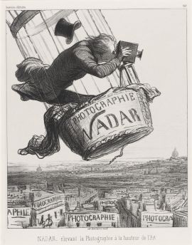 Daumier Honoré-Victorin Daumier: Karikatur von Nadar, um 1860, © Mit freundl. Genehmigung der National Gallery of Art, Washington, D.C. Rosenwald Collection (1954.12.22)