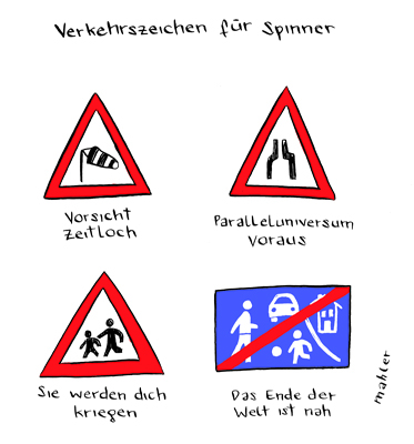 Nicolas Mahler: Verkehrszeichen für Spinner