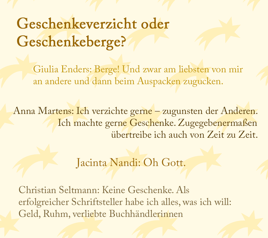 14 berge verzicht