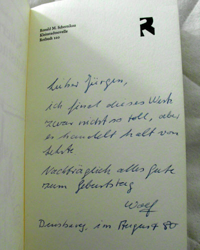 Schernikau-Buch, Widmung