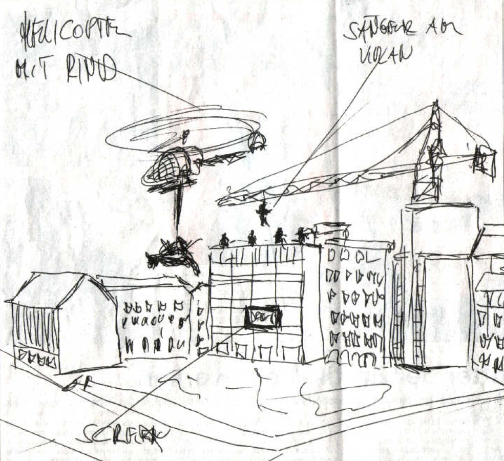 FLATZ: Fleisch, 2001, gezeichnete Illustration 