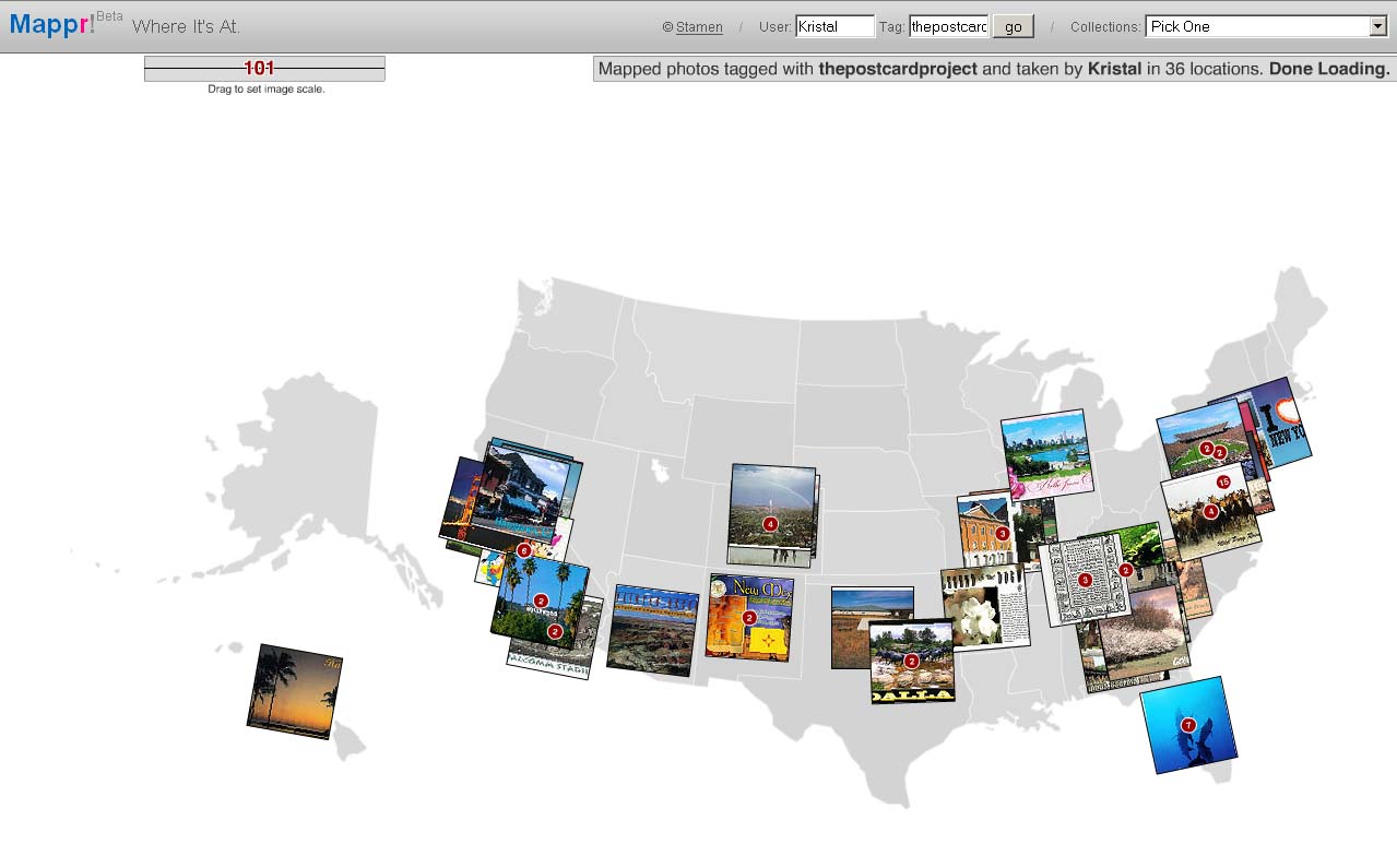 Mappr: The Postcard Project by Kristal