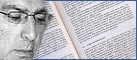 Gesicht Rudolf Nedzit und Buchhintergrund
