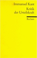 Immanuel Kant: Kritik der Urteilskraft [Copyright (c) Reclam Verlag]