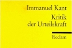 Immanuel Kant: Kritik der Urteilskraft [Copyright (c) Reclam Verlag]