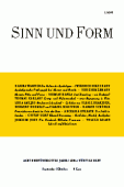 Sinn und Form | Heft 1, 2007
