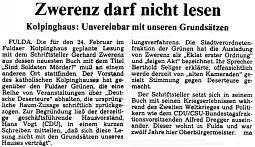 Zwerenz darf nicht lesen | weitere Details per Klick