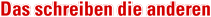 Das schreiben die anderen