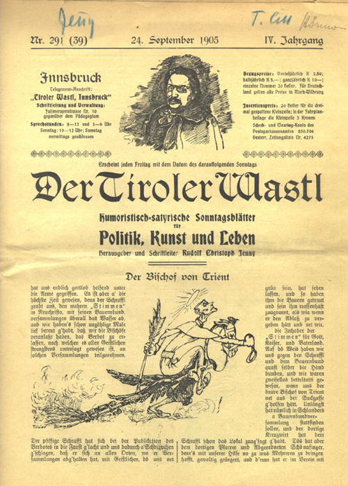 Jenny, Rudolf Christoph: Der Tiroler Wastl. 24. 09. 1905