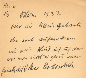 Oskar Kokoschka an Lilly Sauter Oskar Kokoschka an Lilly Sauter