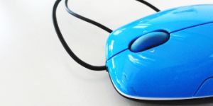 Blaue Computermaus